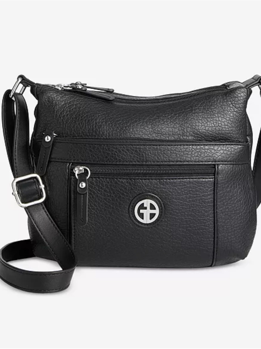 Black Pebbled Crossbody Bag by Giani Bernini.